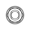 BOLT Flange Fuji-style Nut M6x1mm Head 10mm Steel 10 pieces