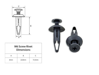 BOLT M6 Nylon Rivet 10 pieces - 1061539