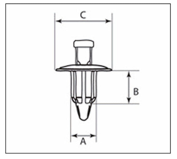 BOLT M6 Nylon Rivet 10 pieces - 1061540