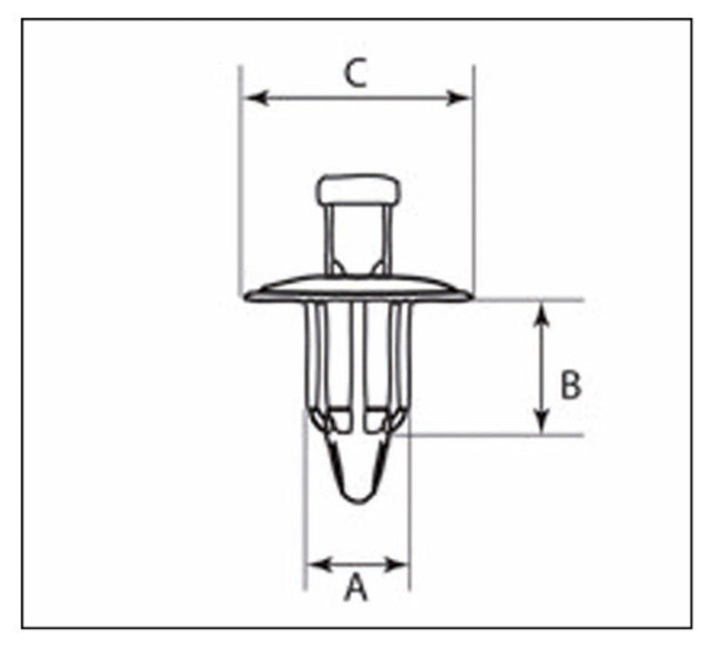 BOLT M7 Nylon Rivet 10 pieces