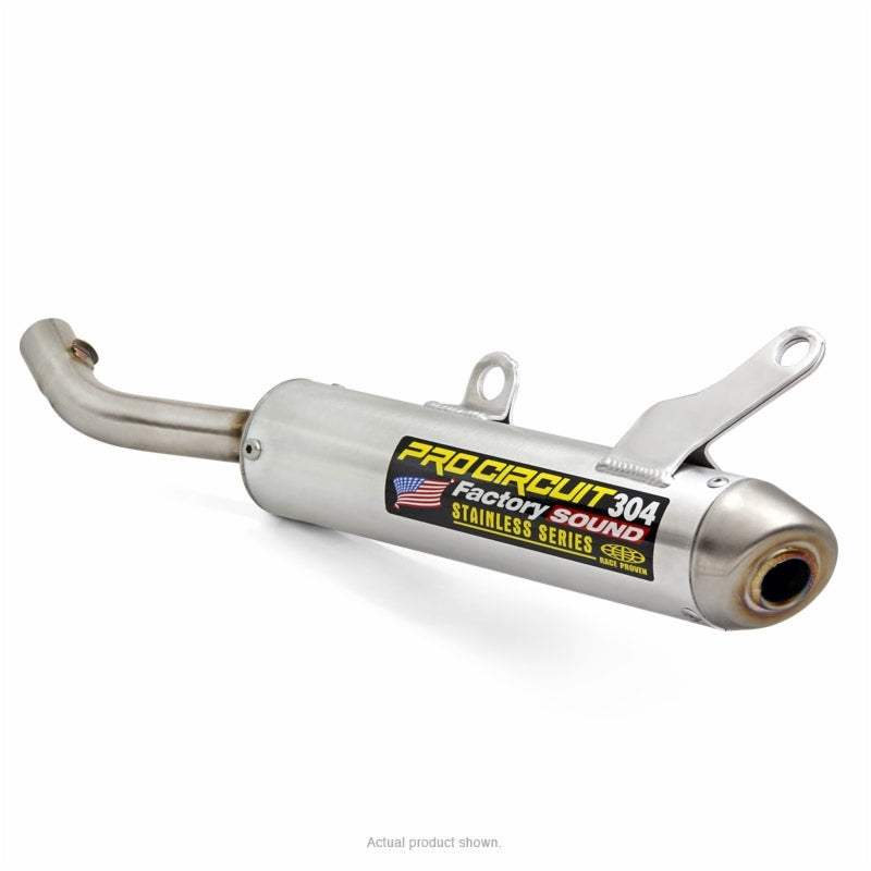 PRO CIRCUIT 304 Muffler Brushed Aluminum/Stainless Steel End Cap Yamaha YZ250 - 1061792