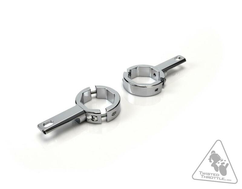 DENALI Forks Tubes Light Mount Ã˜39-49mm Chrome