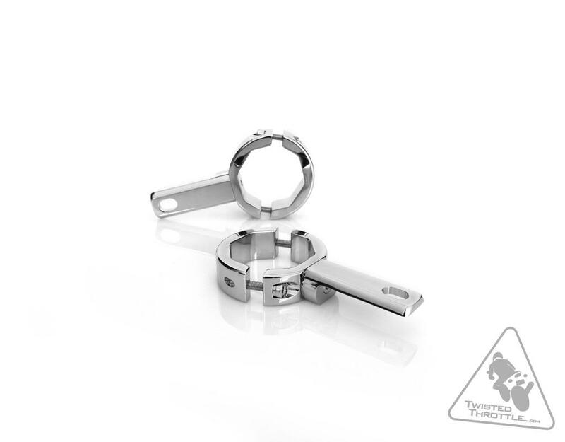 DENALI Forks Tubes Light Mount Ã˜39-49mm Chrome