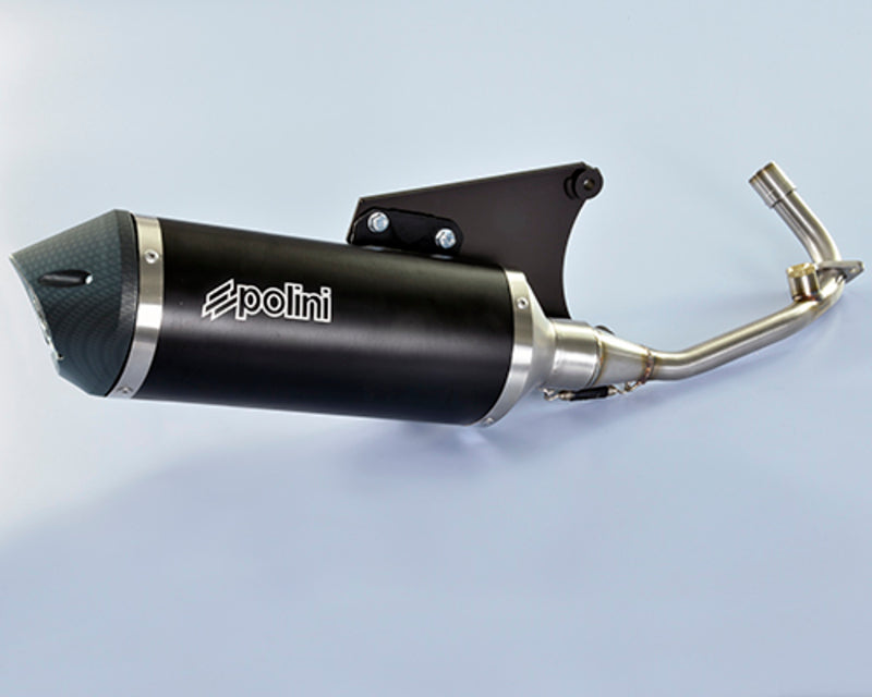 POLINI Maxi-Scooter Full Exhaust System - Black Aluminium Vespa - 1061930
