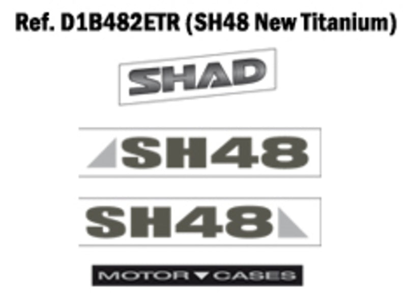SHAD SH48 Stickers Titanium Grey