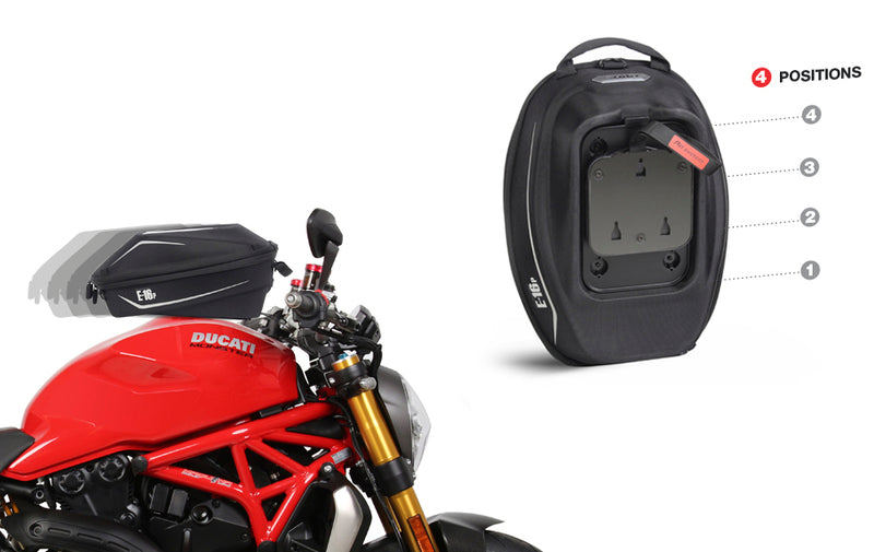 SHAD E-10P Pin System Tank Bag Black 5L