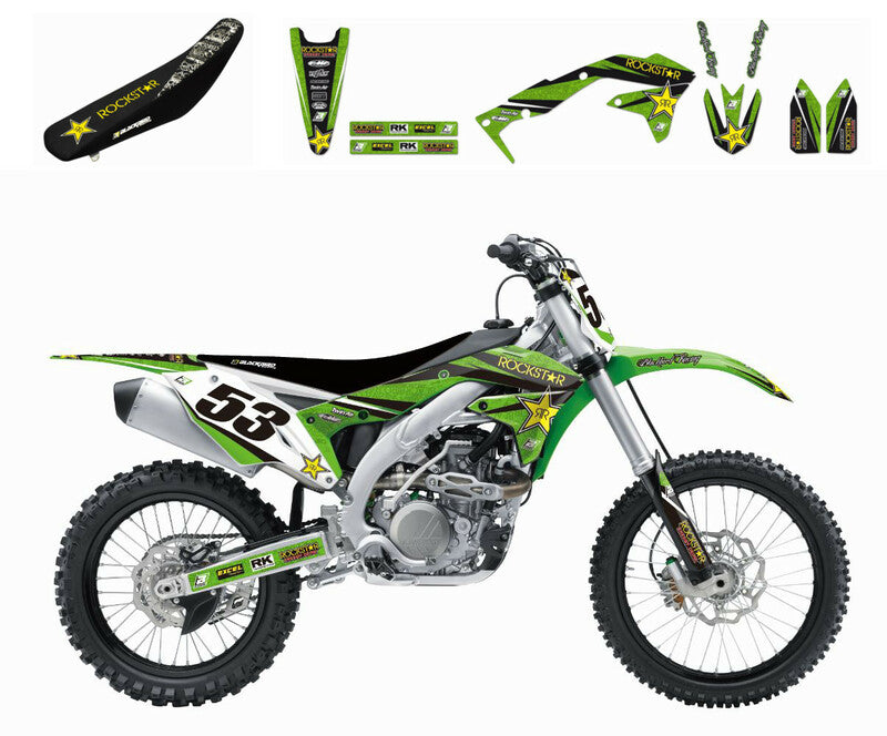 BLACKBIRD Rockstar Energy Complete Graphic Kit Kawasaki KX250F