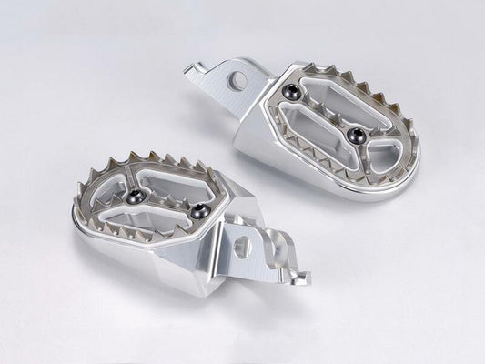 BIHR Evolution Fußrasten Silber Kawasaki KX250F/450F