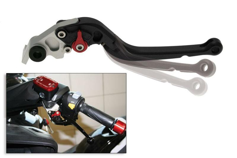 BIHR Left Foldable Lever Anodized Aluminium Black