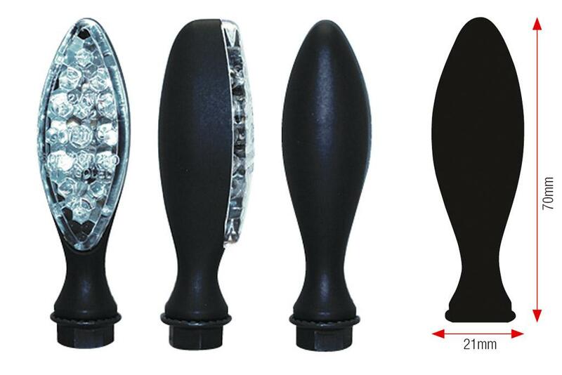 BIHR Elipse LED Indicators Black Metal Universal