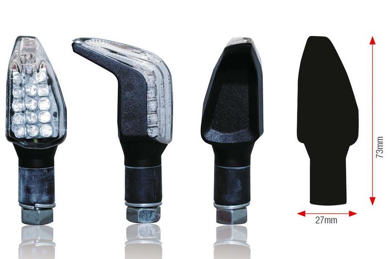 BIHR Boomerang LED Indicators Black Universal