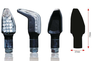 BIHR Boomerang LED Indicators Black Universal