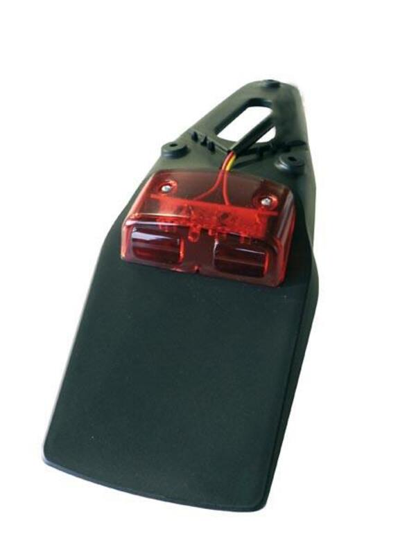 BIHR Rear Fender Extension Black w/ LED light