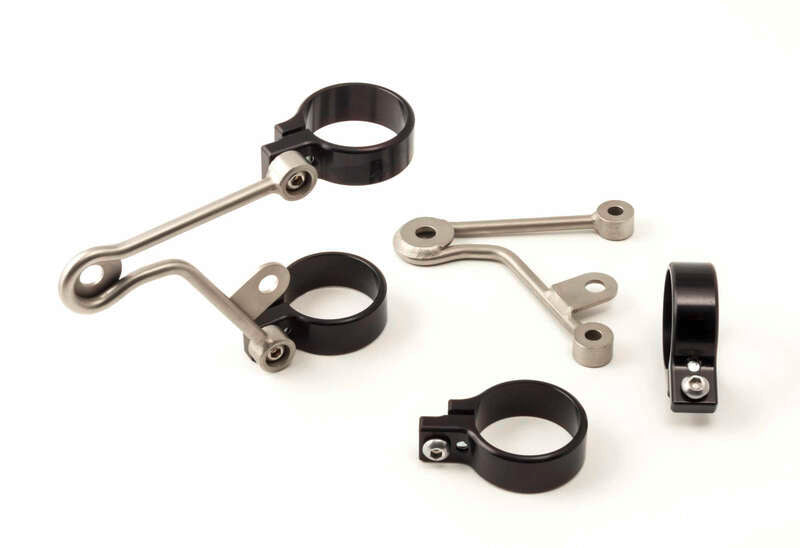 LSL Clubman Headlight Bracket Kit w/ Indicator Bracket Stainless Steel Universal Ã˜35mm
