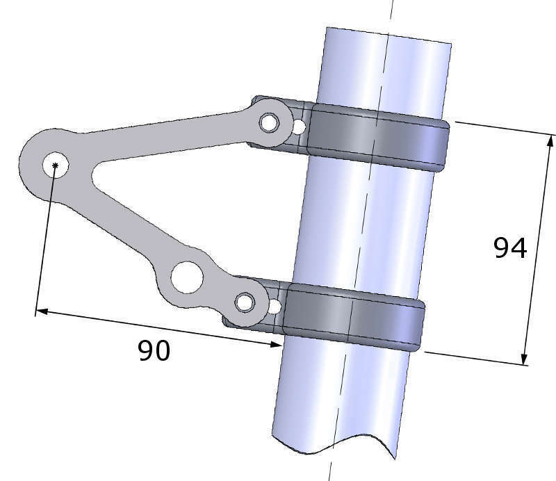 LSL Clubman Headlight Bracket Kit w/ Indicator Bracket Stainless Steel Universal Ã˜43mm