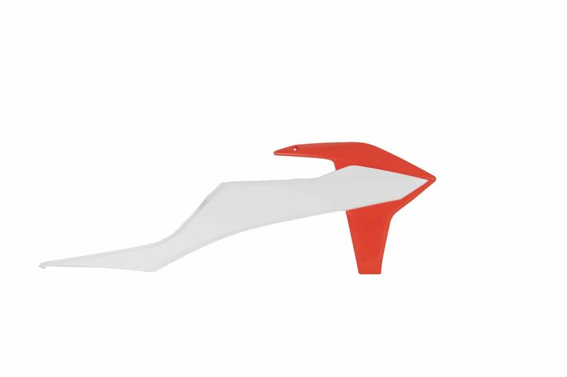 RACETECH Radiator Covers White/Orange KTM SX/SX-F