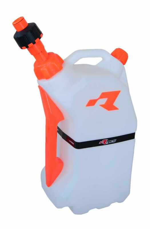 RACETECH Quick Fill Fuel Can 15L Translucent/Orange