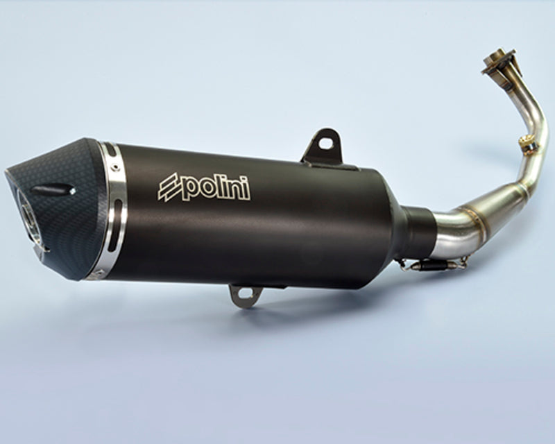 POLINI Maxi-Scooter Full Exhaust System - Black Aluminium Kymco