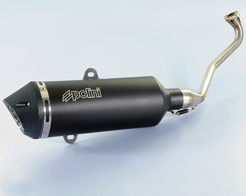 POLINI Maxi-Scooter Full Exhaust System - Black Aluminium Yamaha - 1065334