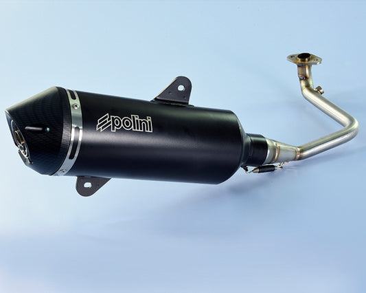 POLINI Maxi-Scooter Full Exhaust System - Black Aluminium SYM - 1065343