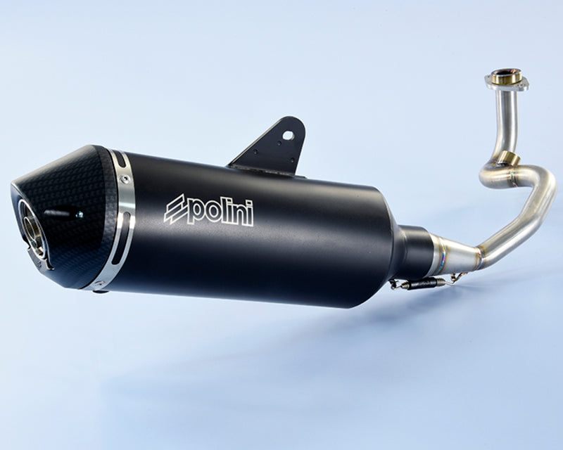 POLINI Maxi-Scooter Full Exhaust System - Black Aluminium Vespa - 1065344