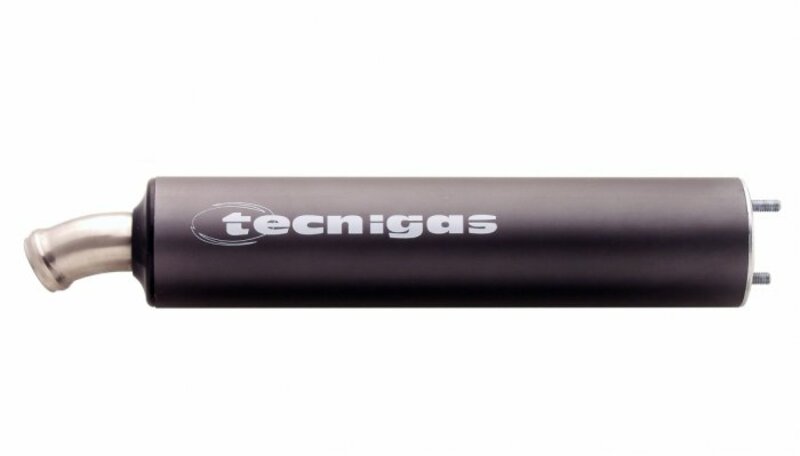 TECNIGAS E-BOX BLACK/ALU 2-STROKE MUFFLER