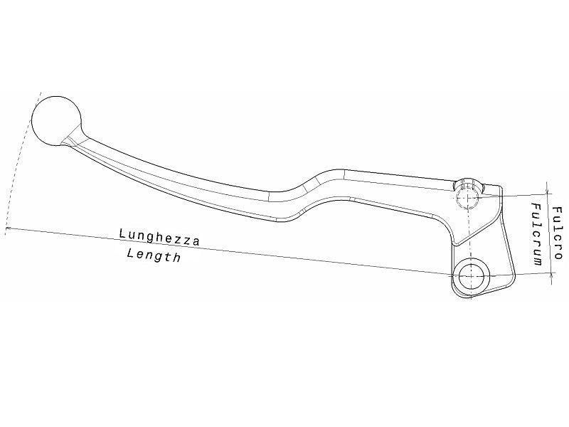DOMINO Complete Clutch Lever Black Rieju/Derbi/Peugeot