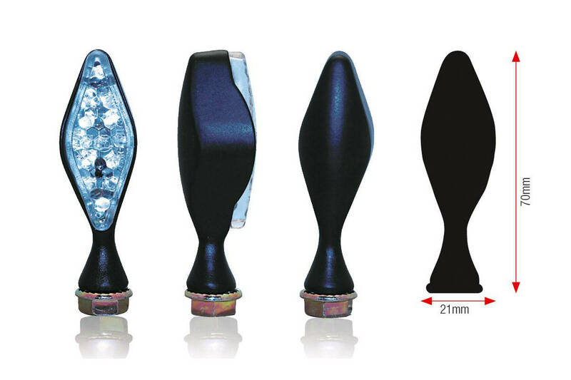 BIHR Losange LED Indicators Black Universal