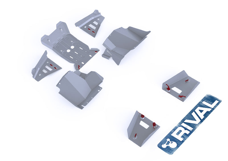 RIVAL Complete skid plate kit - Aluminium Yamaha Wolverine 700