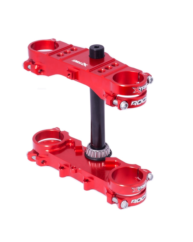 XTRIG ROCS Tech Triple Clamp Offset 28mm Red Honda CRF150R