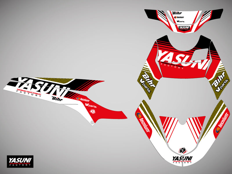 KUTVEK Yasuni Factory Sticker Kit Red/Black Rieju MRT 50