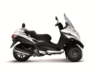 KUTVEK Velocity-Grafikkit Weiß/Schwarz Piaggio 125/250/400/500