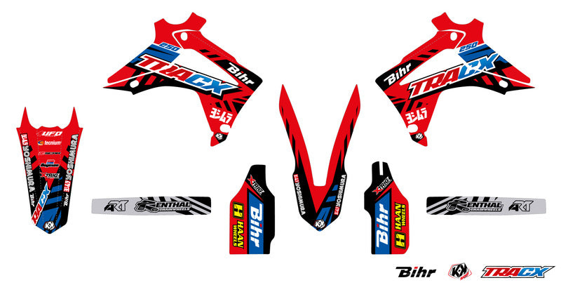 KUTVEK Tracx Graphic Kit Red Honda CRF250R