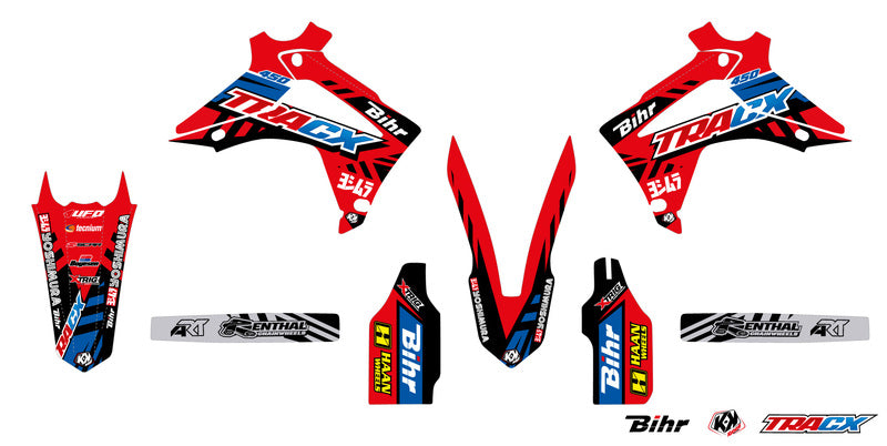 KUTVEK Tracx Graphic Kit Red Honda CRF450R - 1067915