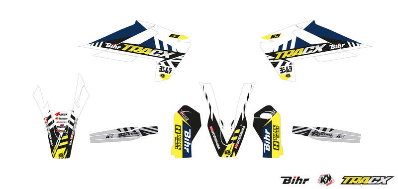 KUTVEK Tracx Graphic Kit Blue Husqvarna TC65