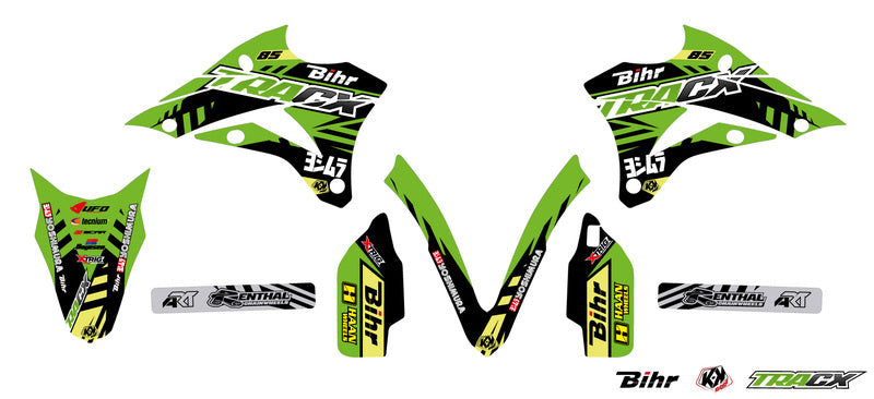 KUTVEK Tracx Graphic Kit Green Kawasaki KX85
