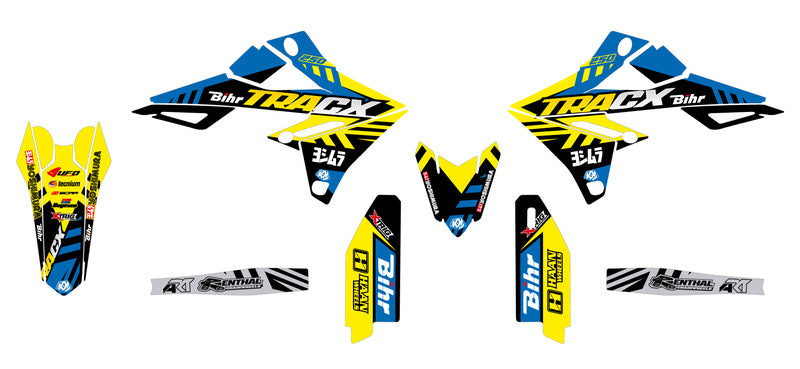 KUTVEK Tracx Graphic Kit Yellow Suzuki RM-Z250 - 1067959