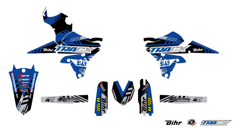 KUTVEK Tracx Graphic Kit Blue Yamaha WR250F