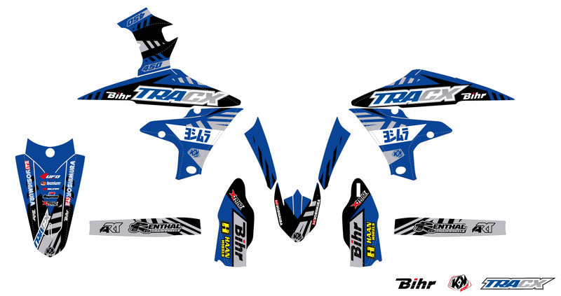 KUTVEK Tracx Graphic Kit Blue Yamaha YZ450F