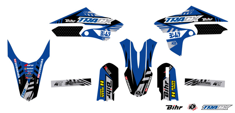 KUTVEK Tracx Graphic Kit Blue Yamaha YZ65