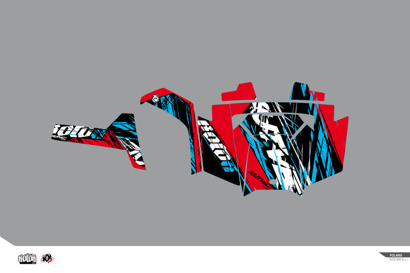 KUTVEK Rotor Graphic Kit Red Polaris RZR 800