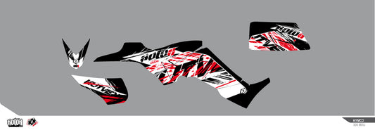KUTVEK Rotor Graphic Kit Black Kymco Maxxer 300
