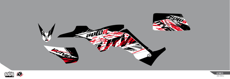 KUTVEK Rotor Graphic Kit Black Kymco Maxxer 300