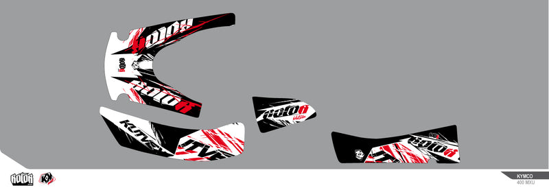 KUTVEK Rotor Graphic Kit Black Kymco MXU300