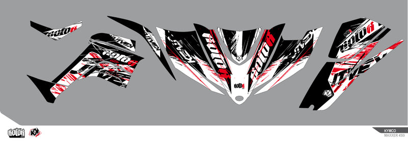 KUTVEK Rotor Graphic Kit Black Kymco Maxxer 450