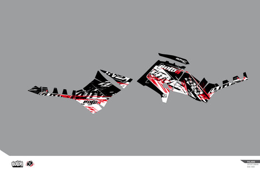 KUTVEK Rotor Graphic Kit Black Polaris Sportsman 850/1000