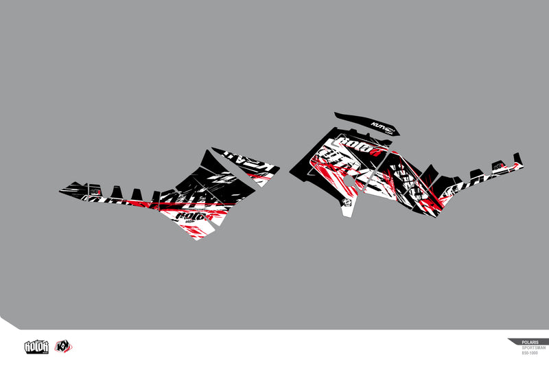 KUTVEK Rotor Graphic Kit Black Polaris Sportsman 850/1000
