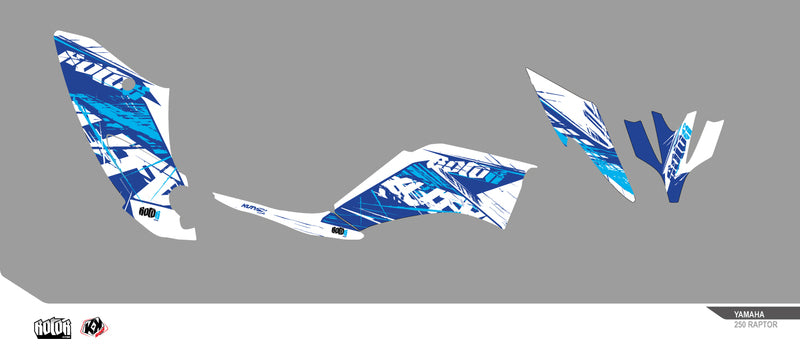 KUTVEK Rotor Graphic Kit Blue Yamaha Raptor 250