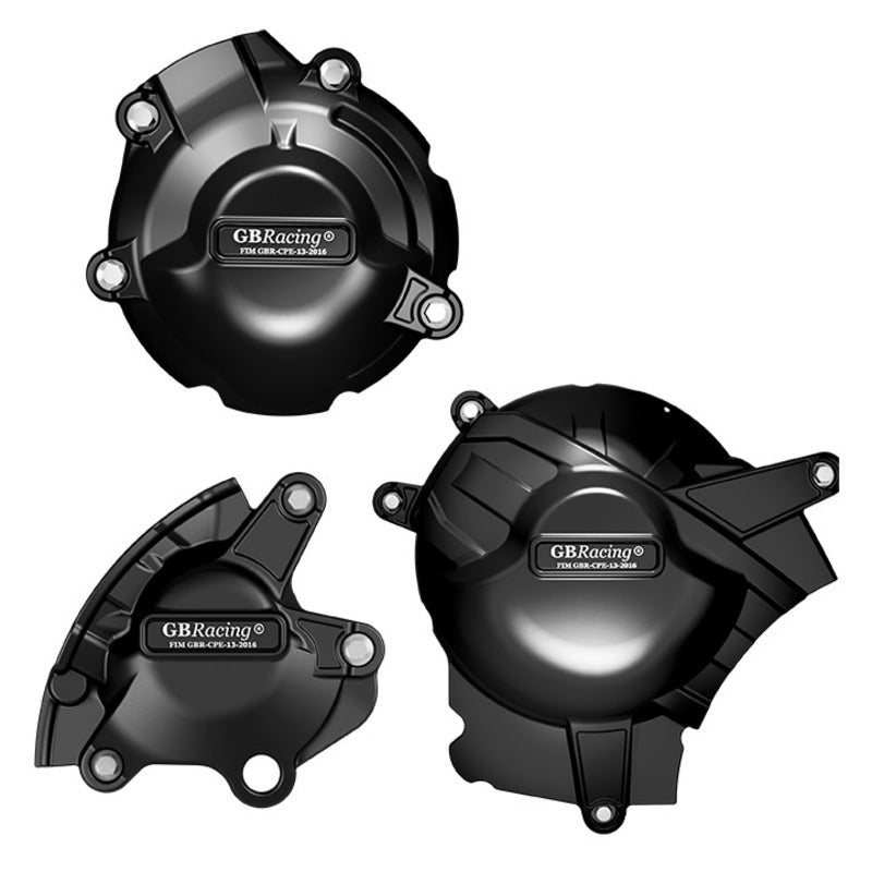 GB RACING Engine Cover Set Alternator/Clutch/Pulse Black Suzuki GSX-R1000
