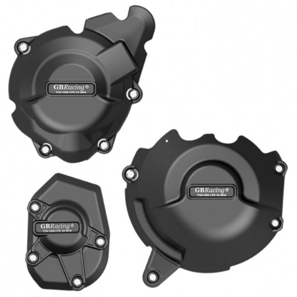 GB RACING Engine Cover Set Alternator/Clutch/Pulse Black Kawasaki Z1000SX